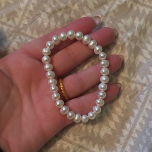 Macy's Classic White Pearl Bracelet